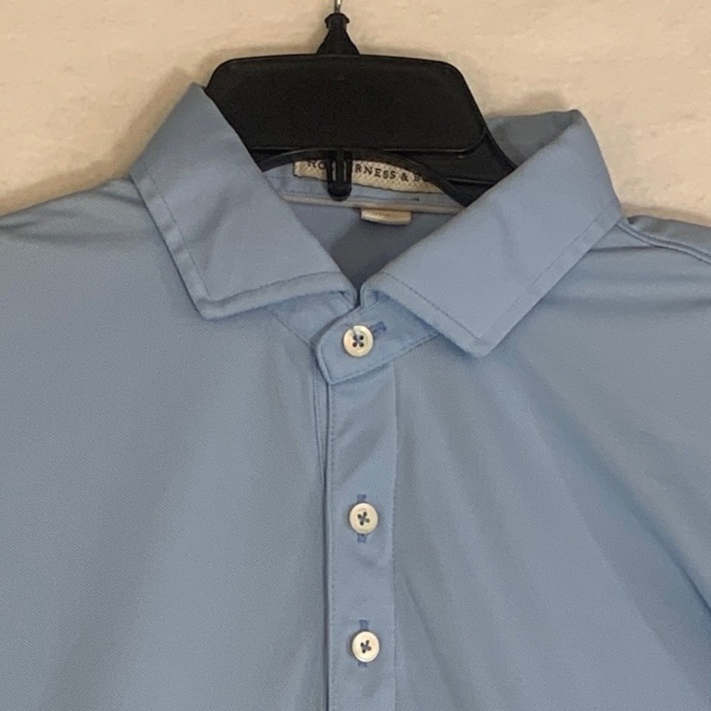 Holderness & Bourne Polo Shirt Mens XL Blue The Macdonald Windsor Tailored Fit - Picture 3 of 11